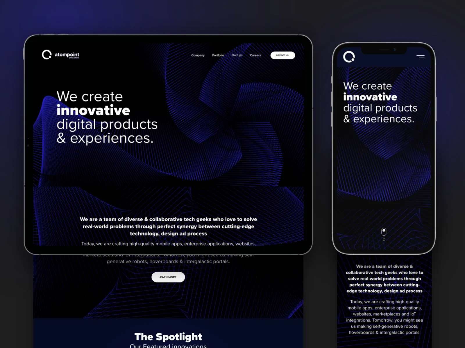 Atompoint website design