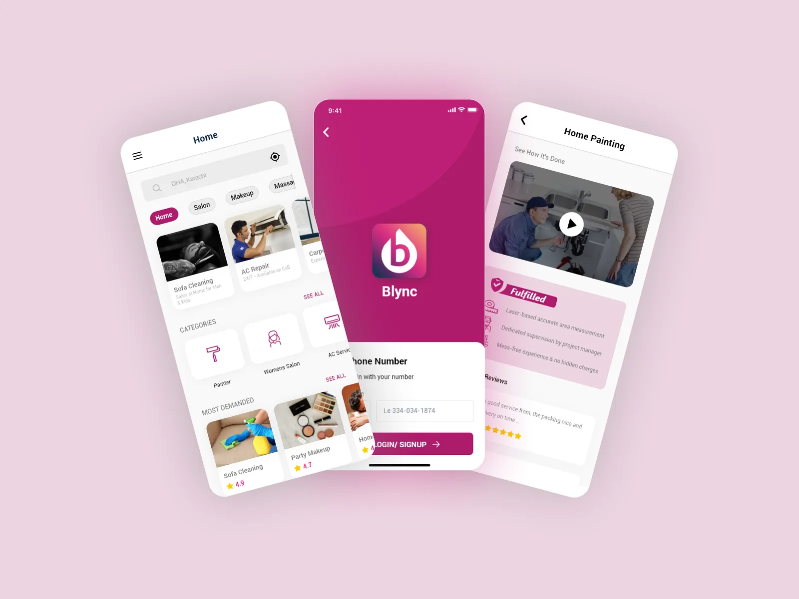 Blync app screens